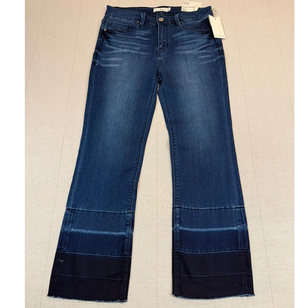 NWT Unpublished | Margaux Crop Demi Flare Jeans Blue | Women's 30